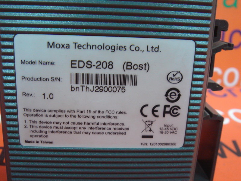 MOXA EDS-208A 未使用品 EDS-208A | 5／8ポート産業用・アンマネージド・イーサネット